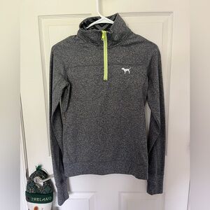 Victoria's Secret Pink Gray Pullover with Neon Detail